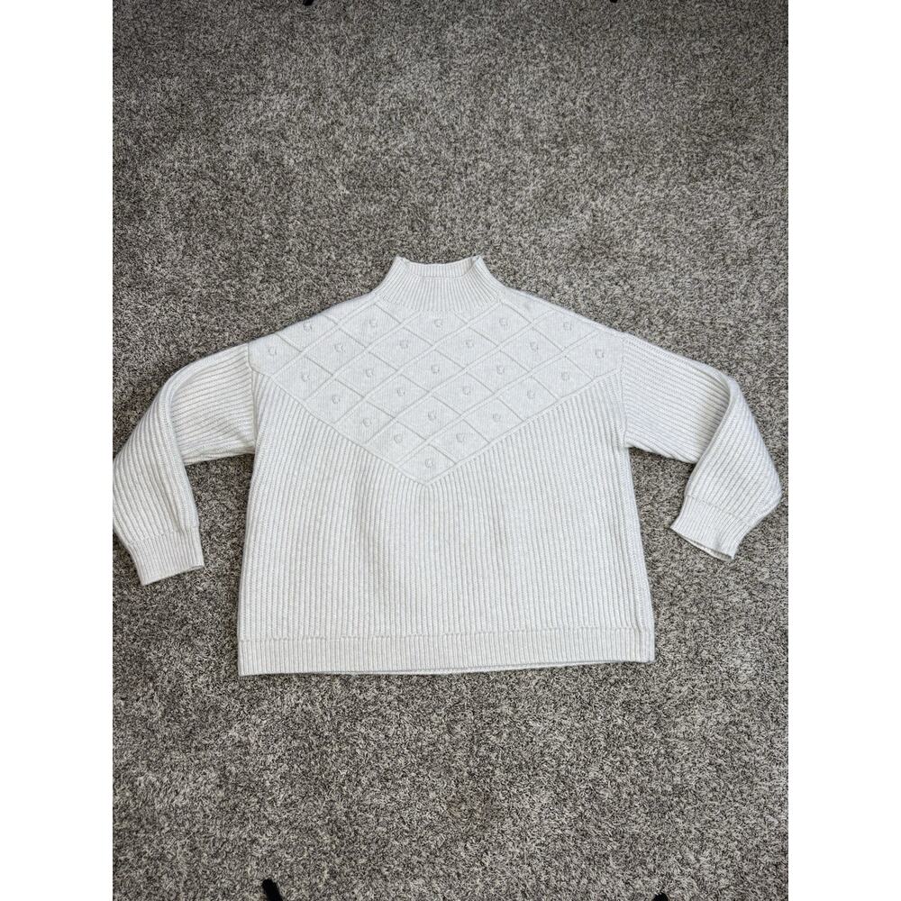 Women’s Calvin Klein Pullover‎ Knit Turtleneck Sweater Size Large Soft Beige